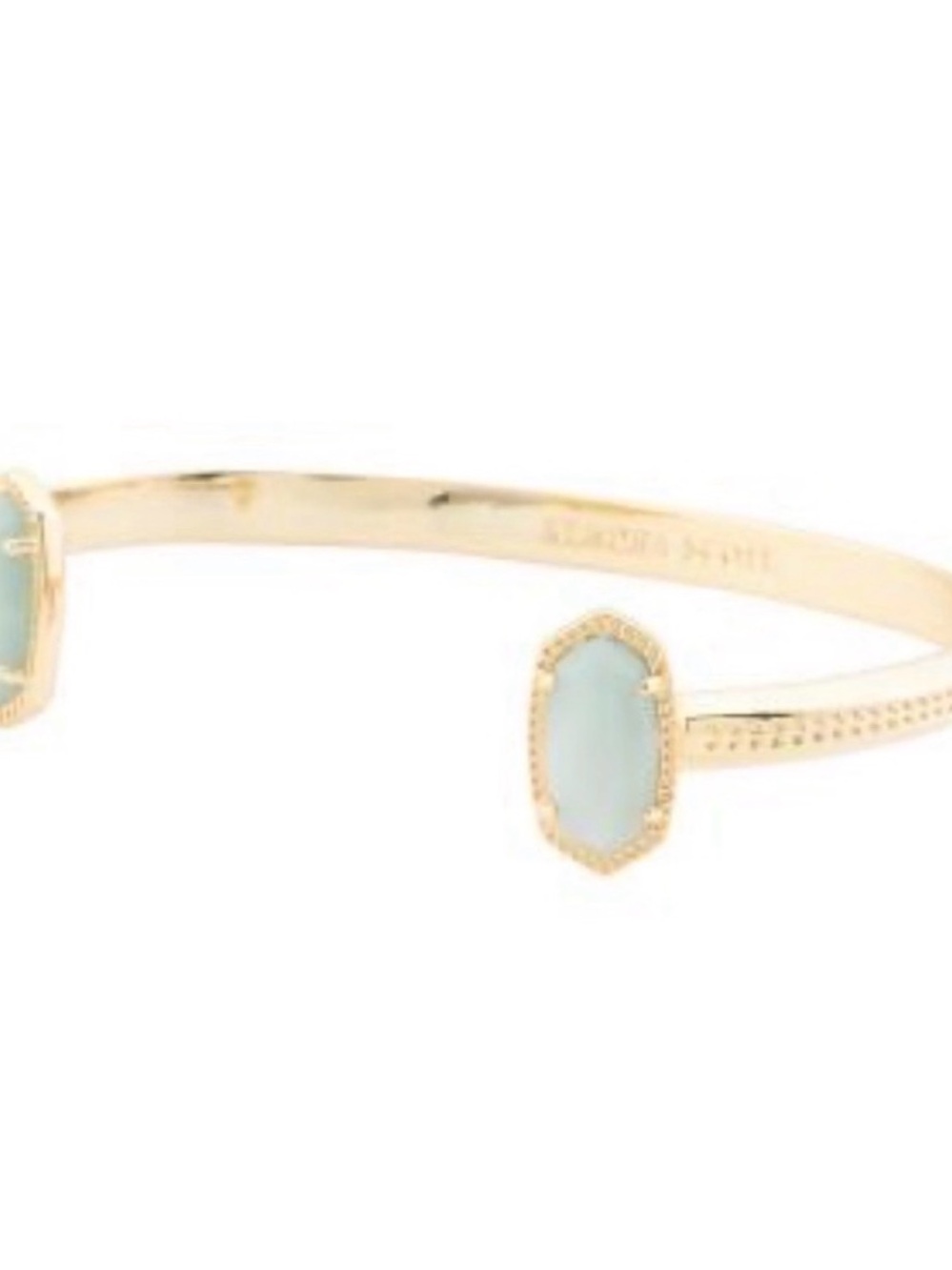 Kendra Scott Gold Open Cuff with White Stones